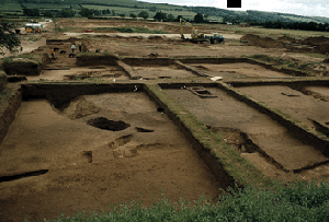 Barrow during excavation